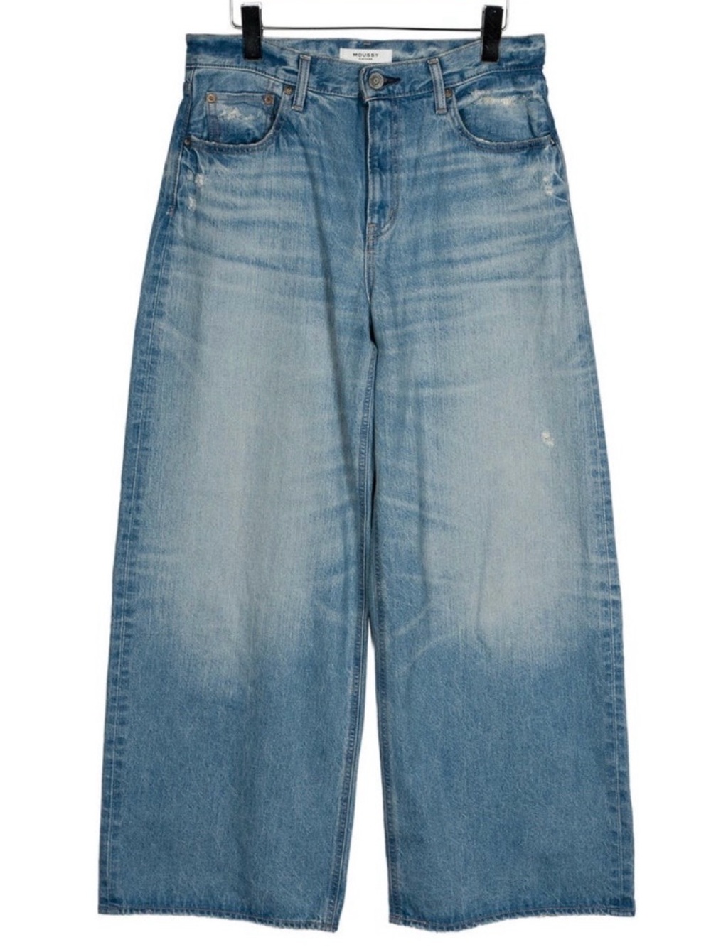 Moussy Vintage Light Blue Wide Leg Jeans.